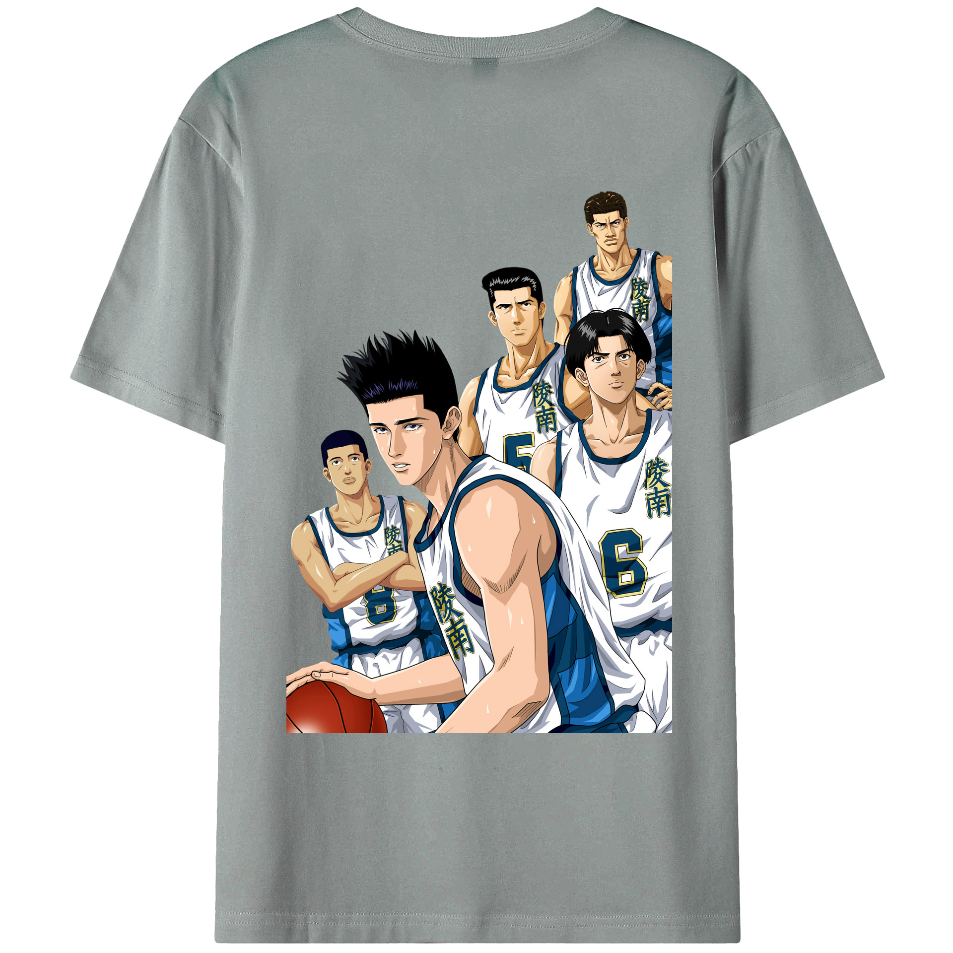 （画像用） SLAM DUNK／スラムダンク 綿100％ メンズ半袖Tシャツ（バックプリント） 通気性